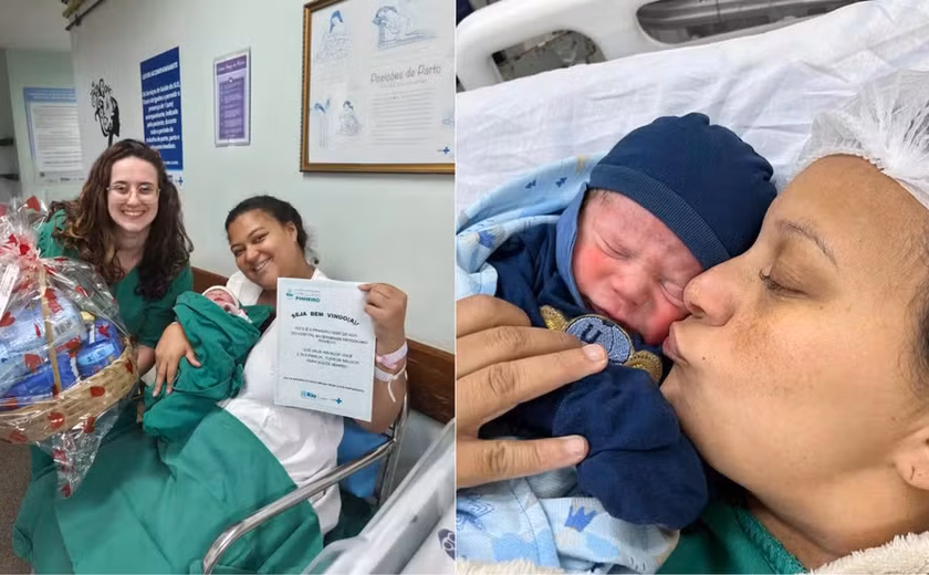 Miguel e Ayla são os primeiros bebês nascidos no Rio em 2026