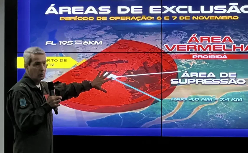 Cúpula de líderes da COP30 terá restrição de voos, caças e anti-drones