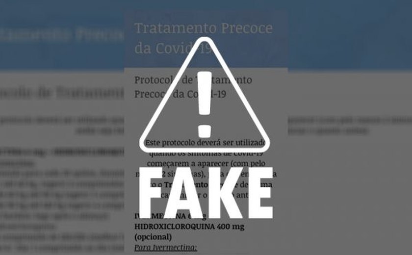 Site apócrifo incentiva automedicação contra Covid-19