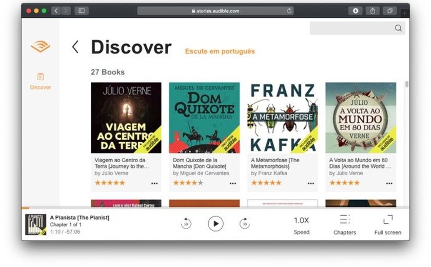 Amazon libera audiobooks grátis da Audible em português