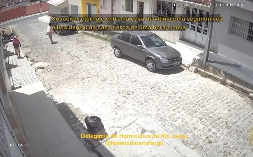 Vídeo mostra movimentação de sobrinho que confessou ter matado a tia em Rio Largo