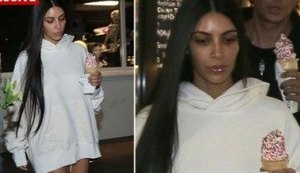 Abatida e sem make, Kim Kardashian é flagrada pela primeira vez após assalto