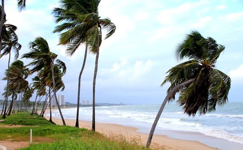 Alerta prevê ventos que podem chegar a 50 km/h em três regiões de Alagoas
