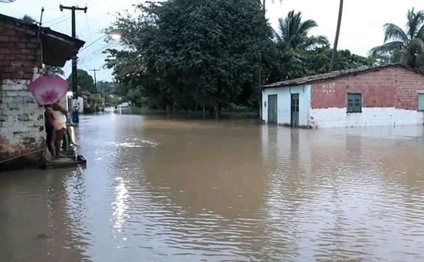 Quase todas as cidades da Região Norte de Alagoas foram atingidas pelas fortes chuvas