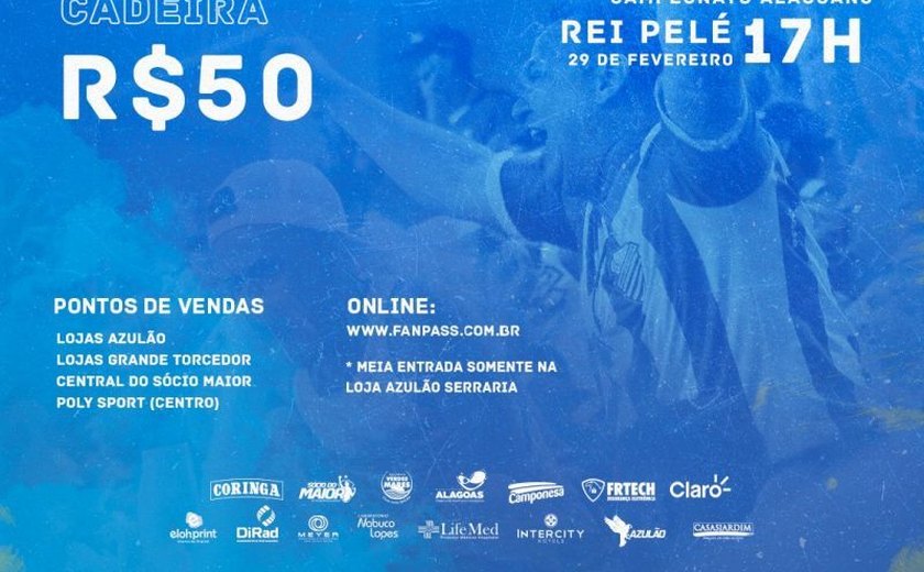 CSA inicia venda de ingressos para partida contra o Coruripe no próximo sábado