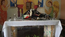 Sacrário é violado e imagens queimadas sobre o altar no RN