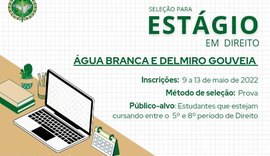 Defensoria Pública realiza seleção para Estágio em Direito nos municípios de Delmiro Gouveia e Água Branca