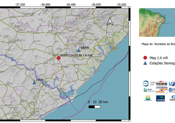 Arapiraca registra novo tremor de terra, o quinto em Alagoas no mês de novembro