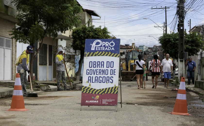 Pró-Estrada vai pavimentar mais de 20 km de vias urbanas em bairros de Maceió