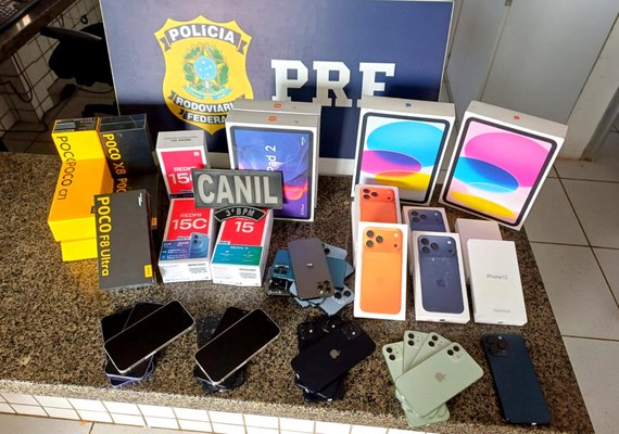 Carga de equipamentos eletrônicos irregulares é apreendida em São Sebastião