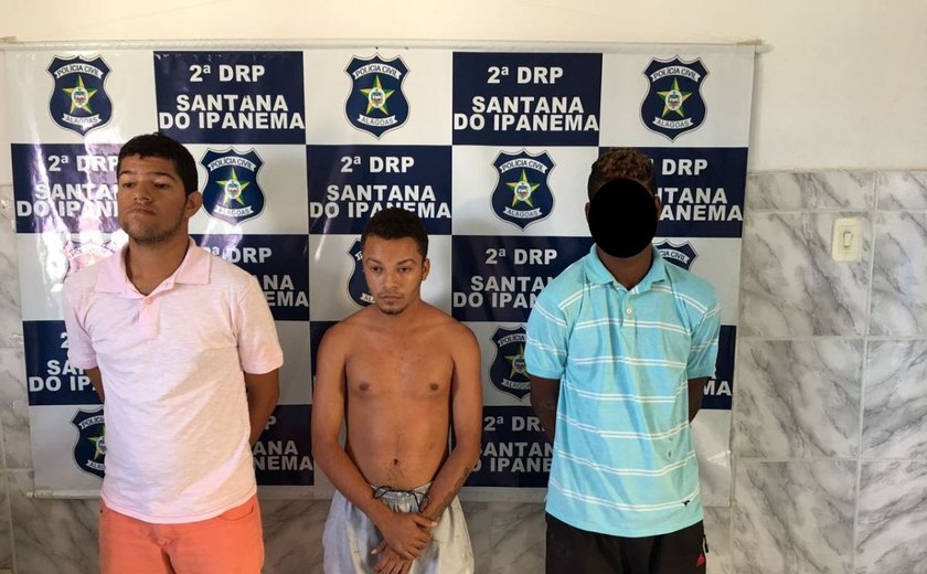 Três homens são detidos e um adolescente é apreendido em Santana do Ipanema