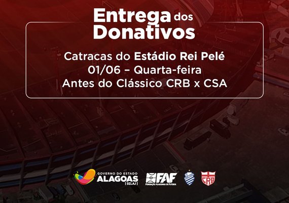 Campanha irá arrecadar donativos para as vítimas das chuvas no 'Clássico das Multidões'