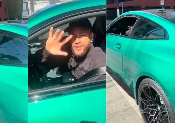 Craque Neymar Jr. impressiona com BMW M4 de quase R$ 1 milhão antes de jogo do Santos