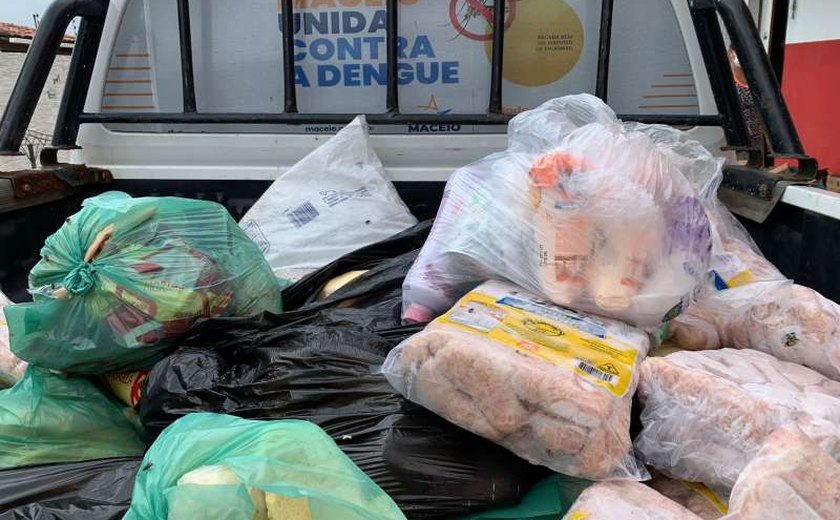Vigilância Sanitária apreende 1.100 kg de alimentos impróprios na parte alta de Maceió