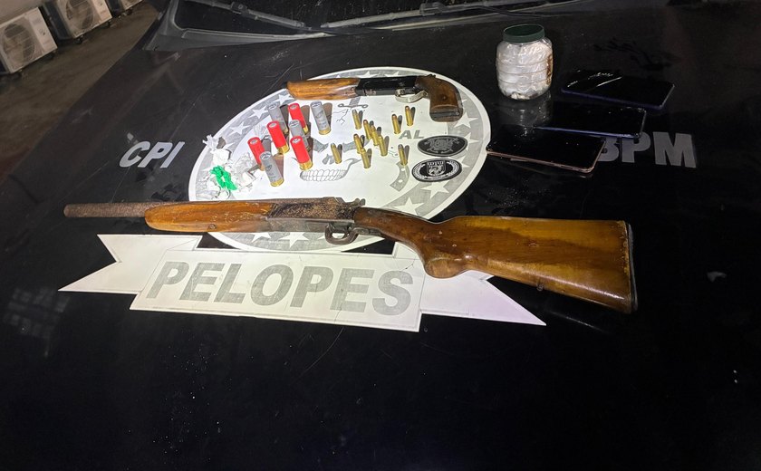 PM prende suspeito de tráfico e posse ilegal de armas em União dos Palmares
