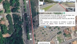 BRK realiza obra de implantação de rede em frente ao Sam's Club da Gruta