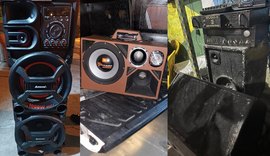 Sete equipamentos sonoros são apreendidos em operações na capital