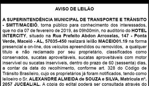 AVISO DE LEILÃO