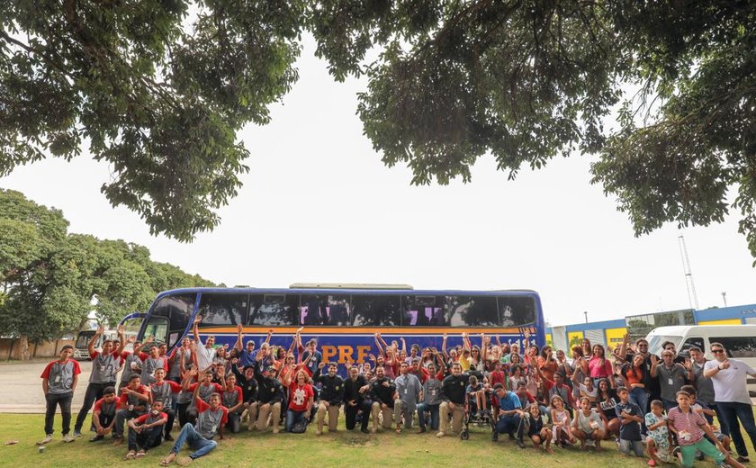 PRF/AL e MP promovem evento para crianças de lares de acolhimento