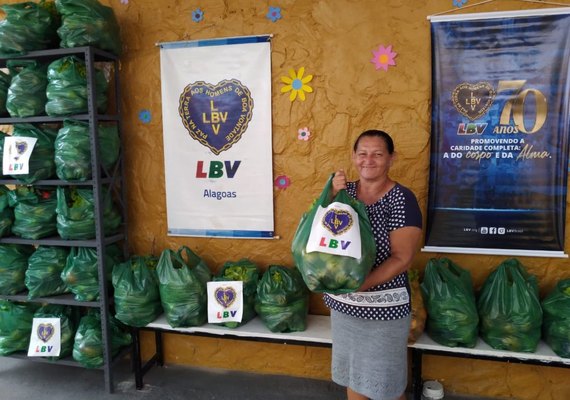 LBV arrecada alimentos e produtos de higiene para famílias pobres em Maceió