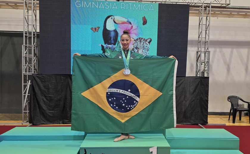 Com apoio da Selaj, atleta alagoana conquista cinco medalhas no Sul-Americano de Ginástica Rítmica