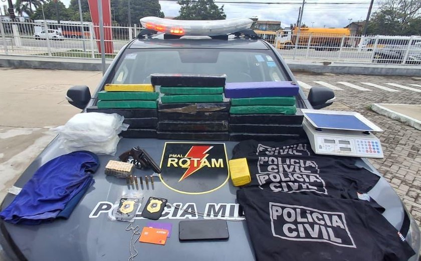 Polícia Militar apreende mais de 26 kg de drogas e fardamentos falsos durante operação da Rotam em Satuba