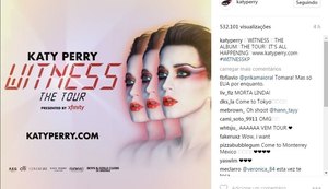 Cantora Katy Perry anuncia chegada de novo álbum e da turnê 'Witness'