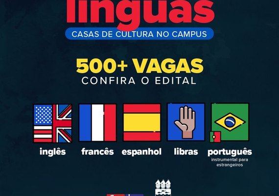 Casas de Cultura no Campus abrem inscrições para cursos de línguas