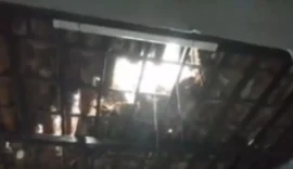 Raio atinge telhado de residência no Pilar e provoca estragos