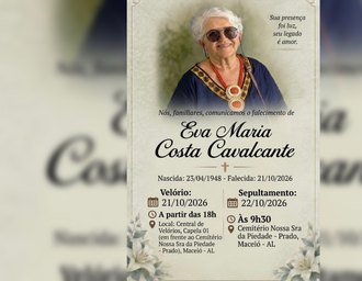Morre a pintora e escultora alagoana Eva Maria Costa Cavalcante