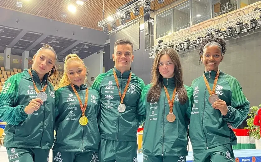 Ouro de Flávia Saraiva e mais quatro pódios marcam competição de ginástica na Hungria