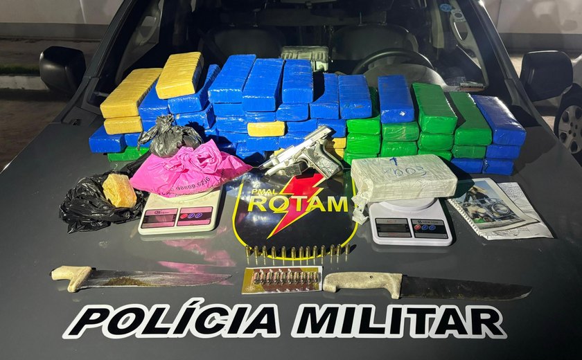 PM/AL apreende armas, munições e mais de 34kg de drogas em apartamento