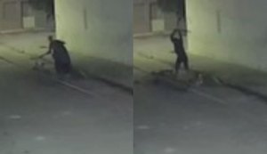 Câmeras de segurança registram agressão a pauladas em Ouro Branco