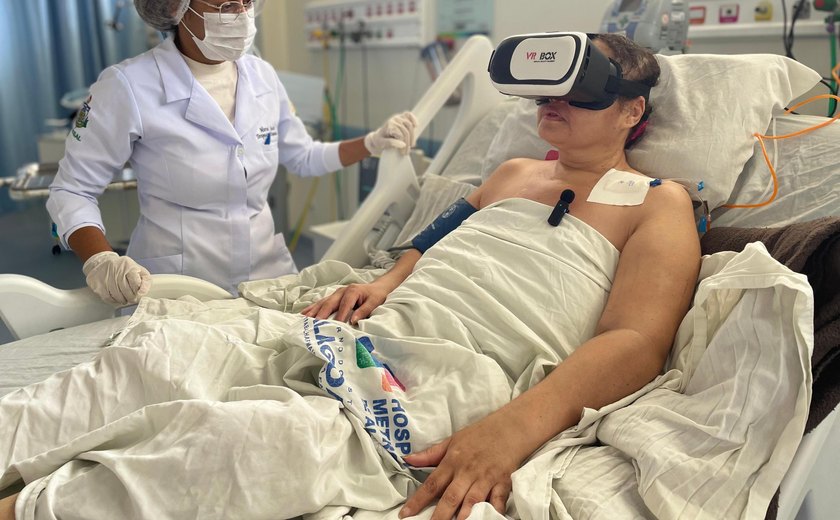 Uso de realidade virtual nas UTIs do Hospital Metropolitano promove relaxamento e bem-estar