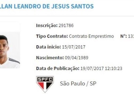 Zagueiro Aderllan aparece no BID, mas não tem previsão de estreia pelo SP