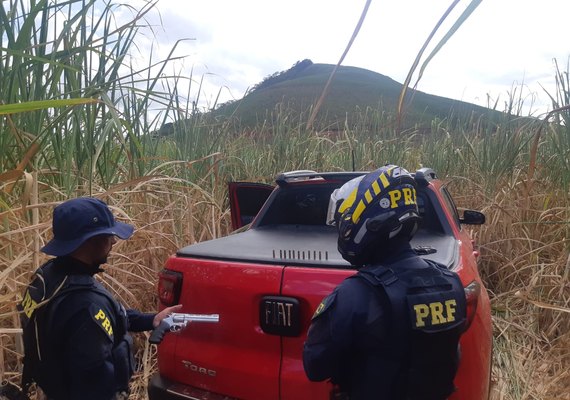 PRF prende homem por adulteração de veículo, porte ilegal de arma e direção perigosa na BR-104