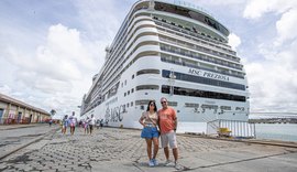 Cruzeiro MSC Preziosa chega a Maceió com mais de três mil turistas brasileiros e estrangeiros