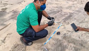 Novos vestígios de óleo são encontrados em praia de Marechal Deodoro