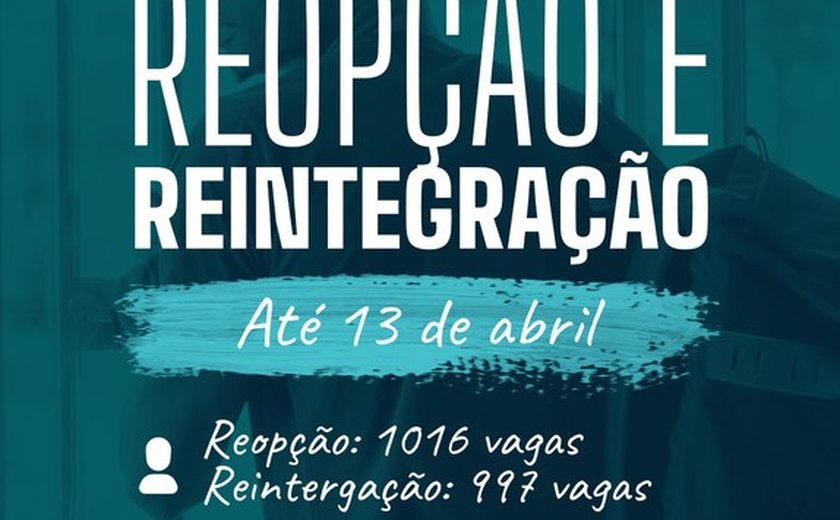 Estudantes da Ufal têm nova chance com editais de reopção e reintegração