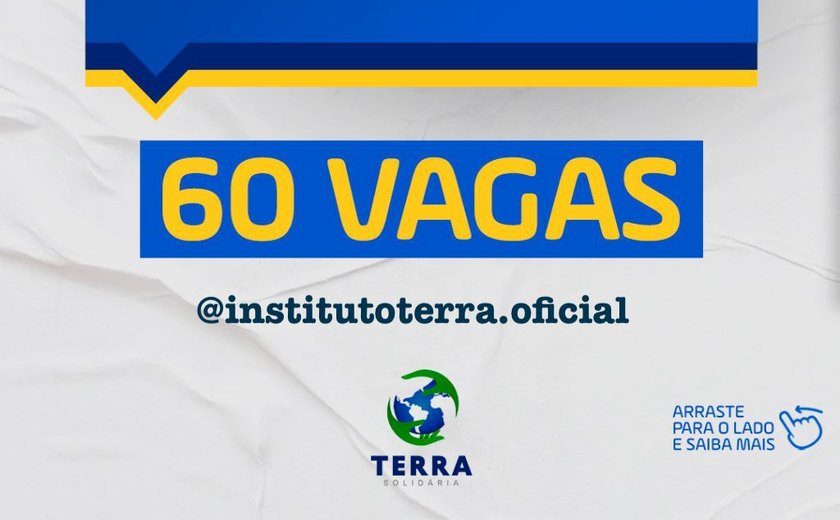 Instituto Terra oferta 60 vagas para instrutor de cursos profissionalizantes em Girau do Ponciano
