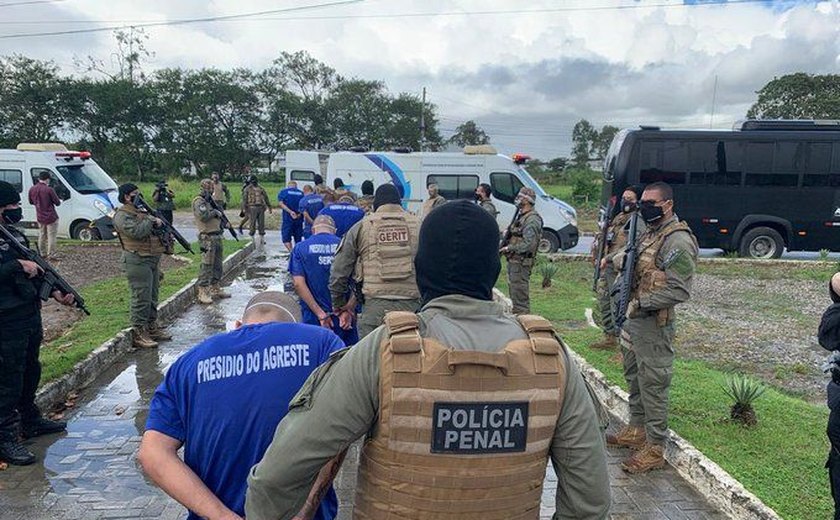 Presos na Operação Flashback são transferidos para o presídio do Agreste