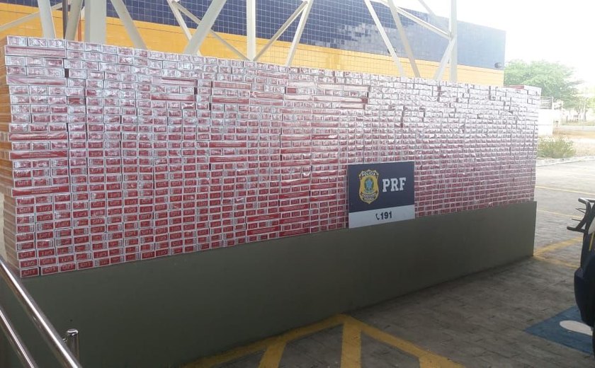 PRF apreende 800 mil cigarros contrabandeados no Sertão de Alagoas