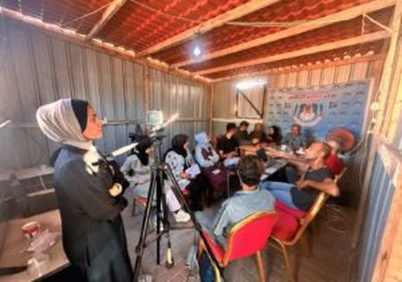 Israel bombardeia tenda de onde jornalistas palestinos conversaram com a FENAJ e colegas brasileiros
