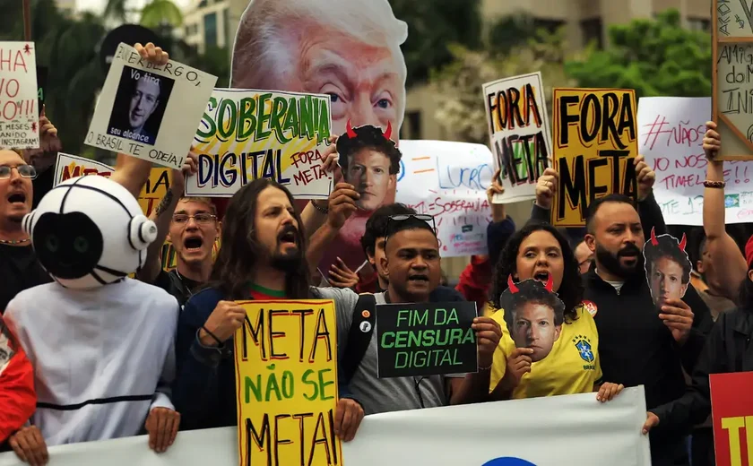 Ato em São Paulo cobra neutralidade da Meta nas eleições