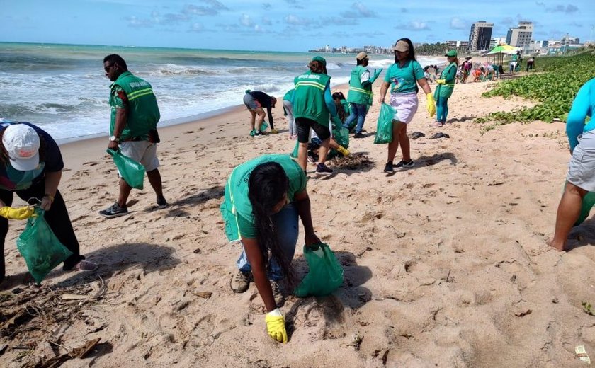 Prefeitura faz parceria com Praia Limpa e retira mais de 80 kg de lixo de Cruz das Almas