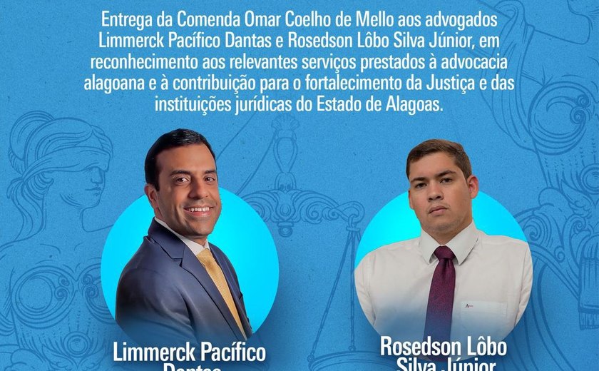 Advogados serão homenageados com a comenda Omar Coelho de Melo