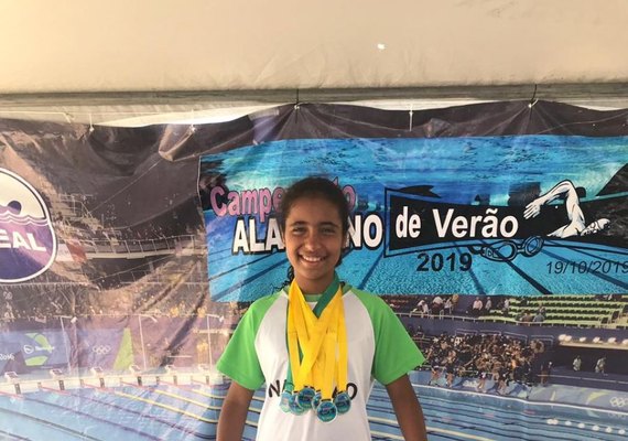 Nadadora mirim é destaque em Campeonato Alagoano de Verão 2019