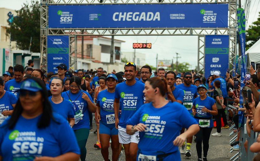 Etapa Maceió da 2ª Corrida Nacional do Sesi arrecada três toneladas de alimentos e fortalece perfil social