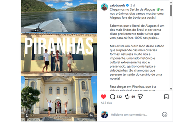 Setur promove Destino Alagoas em ação de marketing com influenciadores digitais