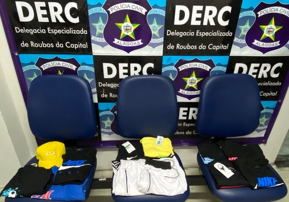 Polícia prende envolvido em roubo de loja de roupas e recupera parte do material roubado